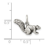 Sterling Silver Antiqued Squirrel Charm - QC-BD4897F2-3692