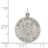 Sterling Silver Antiqued St. Christopher Basketball Medal - QC-37DC512C-1287
