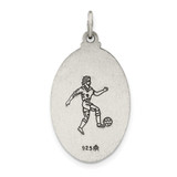 Sterling Silver Antiqued St.Christopher Soccer Medal