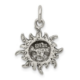Sterling Silver Antiqued Sun Charm - QC-77D35306-1505