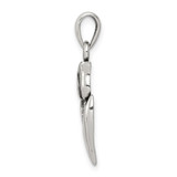 Sterling Silver Antiqued Tulip Pendant - QC-9E11196D-4179