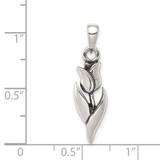 Sterling Silver Antiqued Tulip Pendant - QC-9E11196D-4179