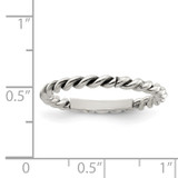 Sterling Silver Antiqued Twisted 1.75mm Women's Ring - QR-402D92B7-4840