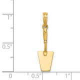 14K 3-D Concrete  Tool Spatula Charm