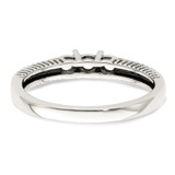 Sterling Silver Antiqued w/14k 3-stone w/Diamond Mother's Ring Semi-Mount - QM-00F21325-2620