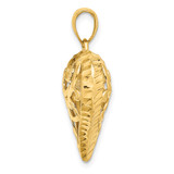 14K 3-D Diamond-cut Filigree Puffed Heart Charm - K7-45B538B8-4639