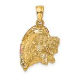 14K 3-D Enamel Conch Shell Charm - K6-7E05EA48-4949