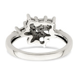 Sterling Silver Antiqued w/14k 5-stone w/Diamond Mother's Ring Semi-Mount - QM-01CD7A88-2009