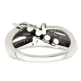 Sterling Silver Antiqued w/14k 5-stone w/Diamond Mother's Ring Semi-Mount - QM-08878263-5813