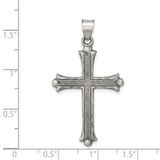 Sterling Silver Antiqued, Polished and Brushed Latin Cross Pendant - QC-AB1906E3-9184