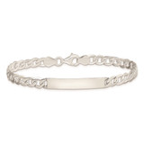 Sterling Silver Baby ID Curb Link Bracelet - QG-2993043F-8333