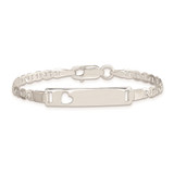 Sterling Silver Baby ID with Cut-out Heart Bracelet - QI-7076315A-2508
