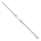 Sterling Silver Baby ID with Cut-out Heart Bracelet - QI-AE7005EF-8077
