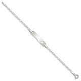 Sterling Silver Baby ID with Cut-out Heart Bracelet - QI-DAB77C85-6413