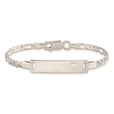 Sterling Silver Baby ID with Heart Bracelet - QI-4EBED0EF-5111