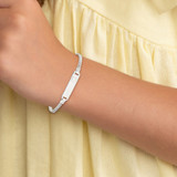 Sterling Silver Baby ID with Heart Bracelet - QI-566BE1D5-5409