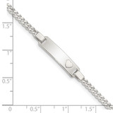 Sterling Silver Baby ID with Heart Bracelet - QI-F1AF2C2B-2344