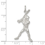 Sterling Silver Baseball Batter Charm
