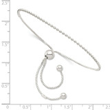 Sterling Silver Beaded Adjustable Bracelet - QG-1135D12E-6165