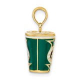 14k 3-D Enameled Coffee Cup Charm