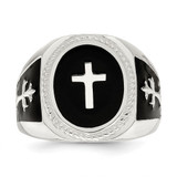 Sterling Silver Black Agate Ring - QR-4AEDD9B8-9060