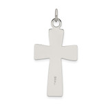 Sterling Silver Black Epoxy INRI Crucifix Pendant