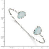 Sterling Silver Blue Chalcedony Bangle