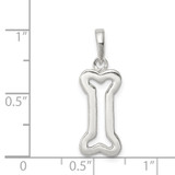 Sterling Silver Bone Pendant