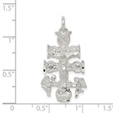 Sterling Silver Cara Vaca Crucifix Pendant - QC-E8920528-9696