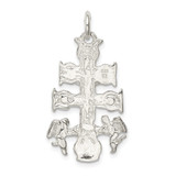 Sterling Silver Cara Vaca Crucifix Pendant - QC-E8920528-9696