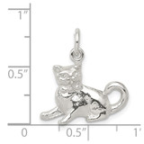 Sterling Silver Cat Charm - QC-4B1FD166-5605