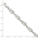 Sterling Silver Cats Bracelet - QA-C7033739-9490
