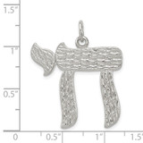 Sterling Silver Chai Pendant - QC-C18F6BD8-3099