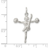 Sterling Silver Cheerleader Charm - QC-69BBD193-1620