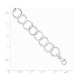 Sterling Silver Circle Bracelet - QG-97497BDA-7517