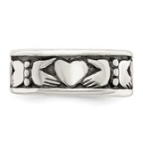 Sterling Silver Claddagh Design Ring - QR-1C319BE6-8014