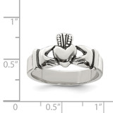 Sterling Silver Claddagh Design Ring - QR-69AA387A-9198