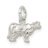 Sterling Silver Cow Charm - QC-9D79442E-3407