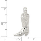 Sterling Silver Cowboy Boot Charm - QC-A2BC7E27-7850