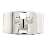 Sterling Silver Cross Cutout Ring - QR-1A261408-7499
