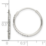 Sterling Silver Crystal Endless Hoop Earrings - QE-02BACEDD-6789