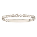 Sterling Silver Curb Link ID Bracelet - QI-6090B0B5-8825