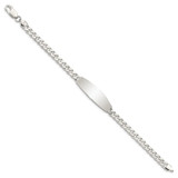 Sterling Silver Curb Link ID Bracelet - QI-9072BEFC-5051
