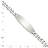 Sterling Silver Curb Link ID Bracelet - QI-9072BEFC-5051