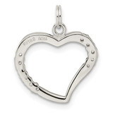 Sterling Silver CZ & Heart Pendant - QP-EECB5A93-9220