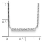 Sterling Silver CZ Bar Necklace - QG-788EE27F-1013