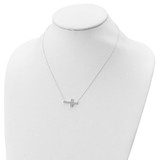 Sterling Silver CZ Cross Necklace - QG-50ABE612-7877