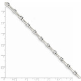 Sterling Silver CZ Fancy Polished Bracelet - QX-EBCF7801-9997