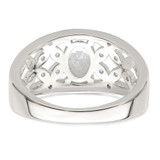 Sterling Silver CZ Flower Ring - QR-D08398B8-9588