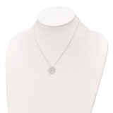 Sterling Silver CZ Hands in Heart Necklace